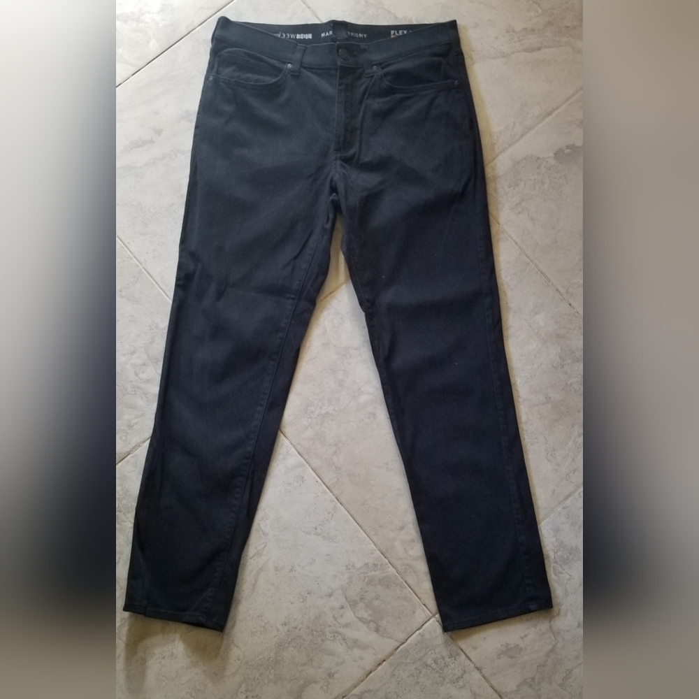 Classic Black Straight-Leg Pants Womens Black Pants Cotton. Marc Anthony